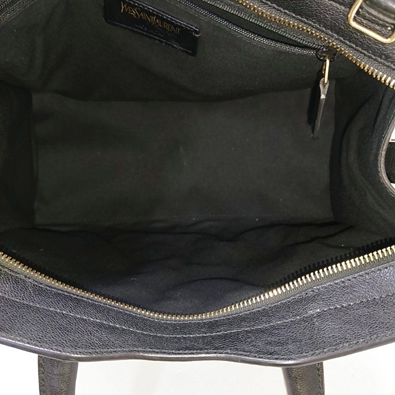 YSL CHYC Y LIGNE 小號 黑色牛皮肩背包 金色五金 可拆卸肩帶-6