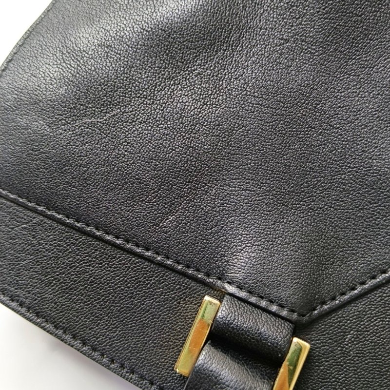 YSL CHYC Y LIGNE 小號 黑色牛皮肩背包 金色五金 可拆卸肩帶-7