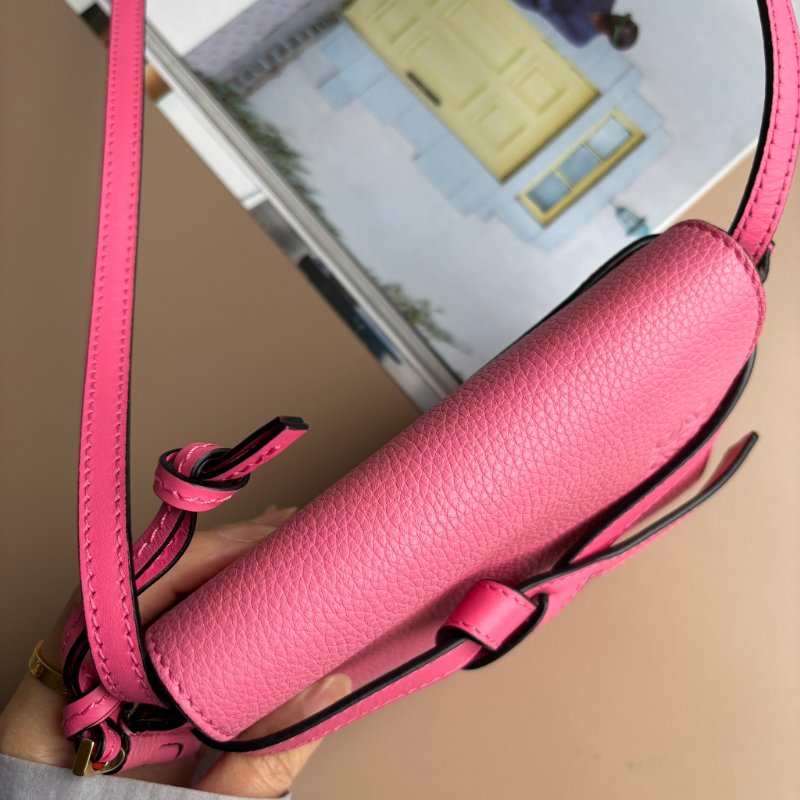 ::LOEWE:: 桃粉色 mini gate 斜背包-3