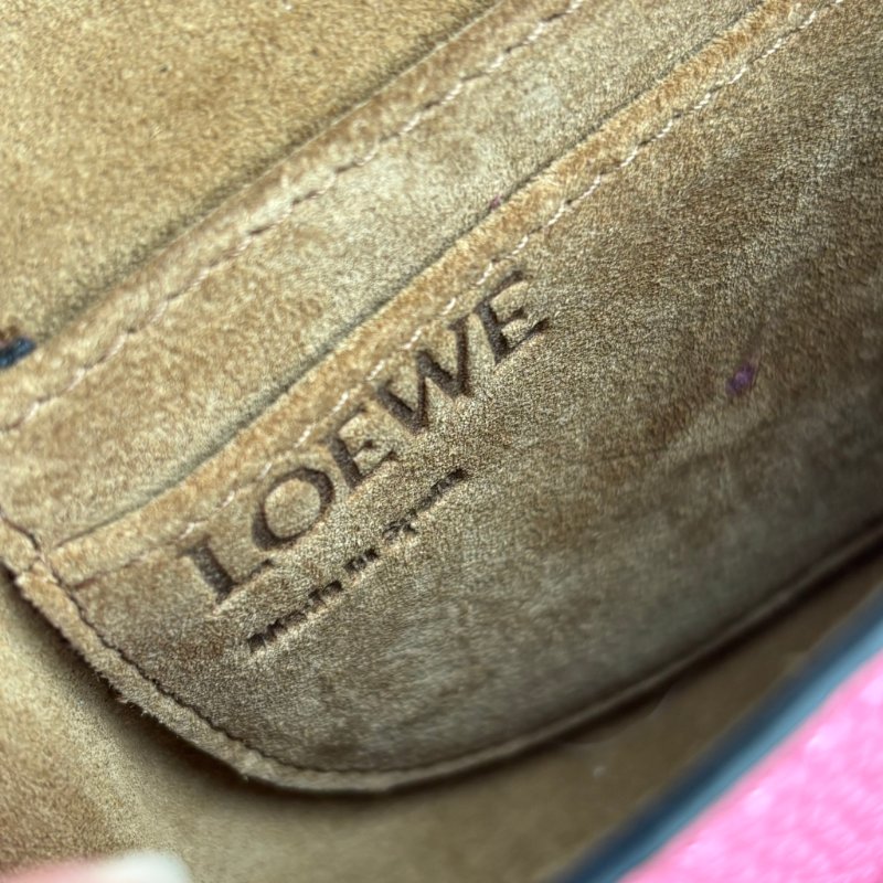 ::LOEWE:: 桃粉色 mini gate 斜背包-24