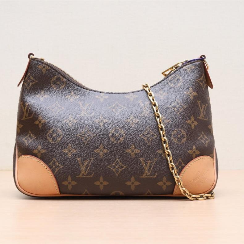 BOULOGNE 牛角包 可感肩帶 老花 PVC-0