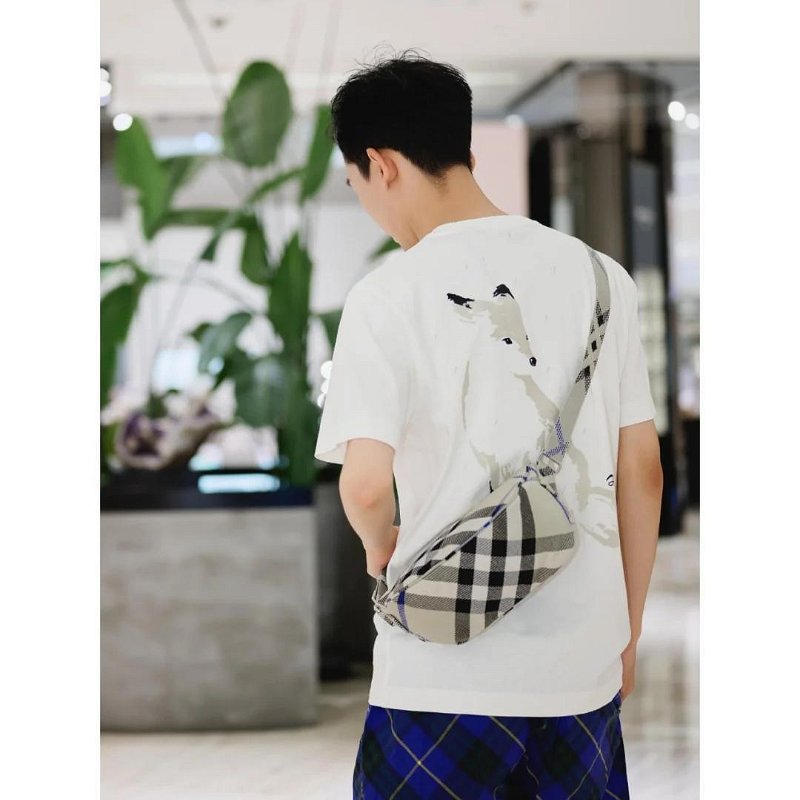 Burberry SHIELD 格紋斜背包 腰包 義大利製 現貨 原價75000-4