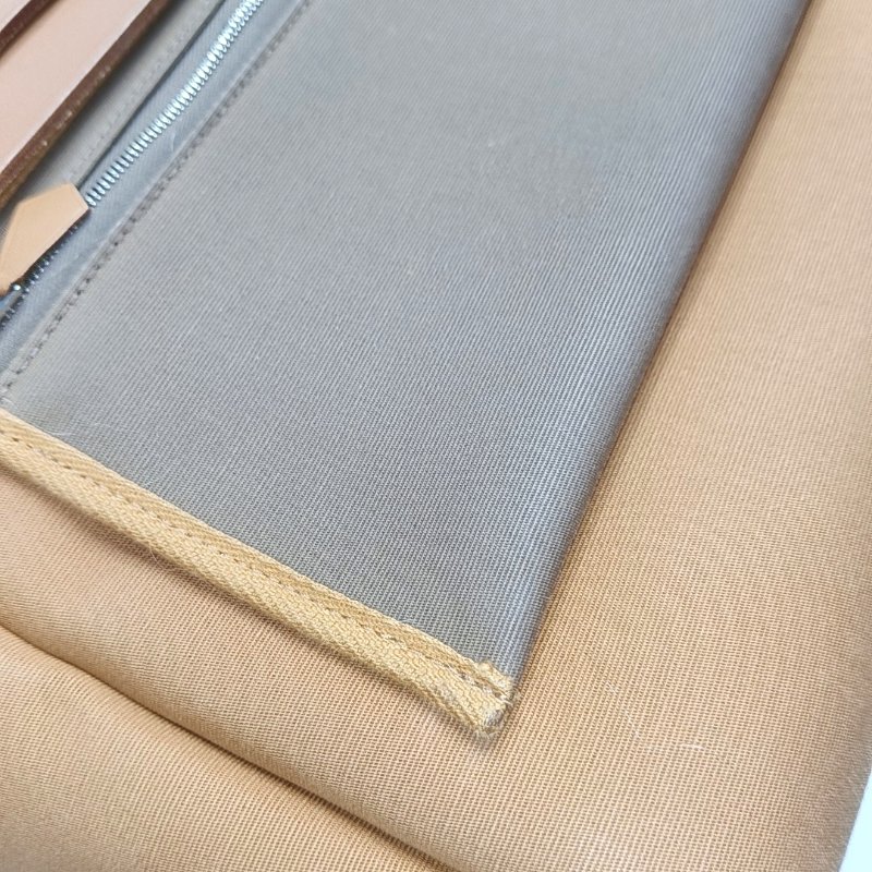 HERMÈS Herbag 31 芝麻棕帆布肩背包手提包 銀色五金 Z刻 子袋可拆卸肩帶-11