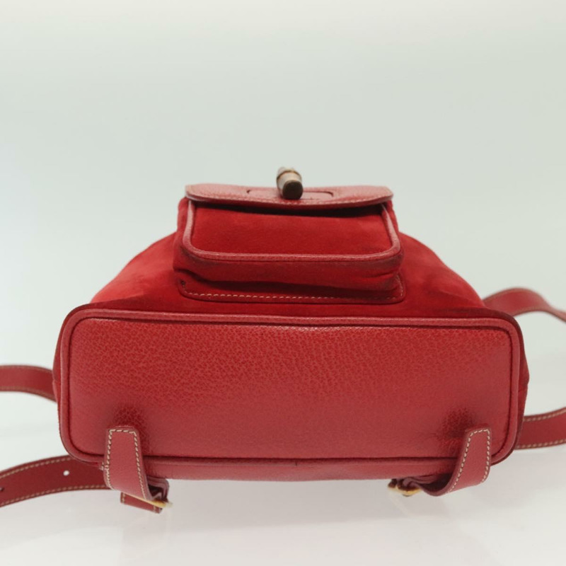 【日本直送】GUCCI 竹子背包 絨面革 紅金 003 1705 0030 正品 ep10393-4