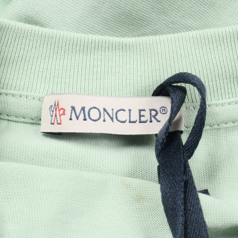 MONCLER 標誌 T 卹棉綠色二手男式-2