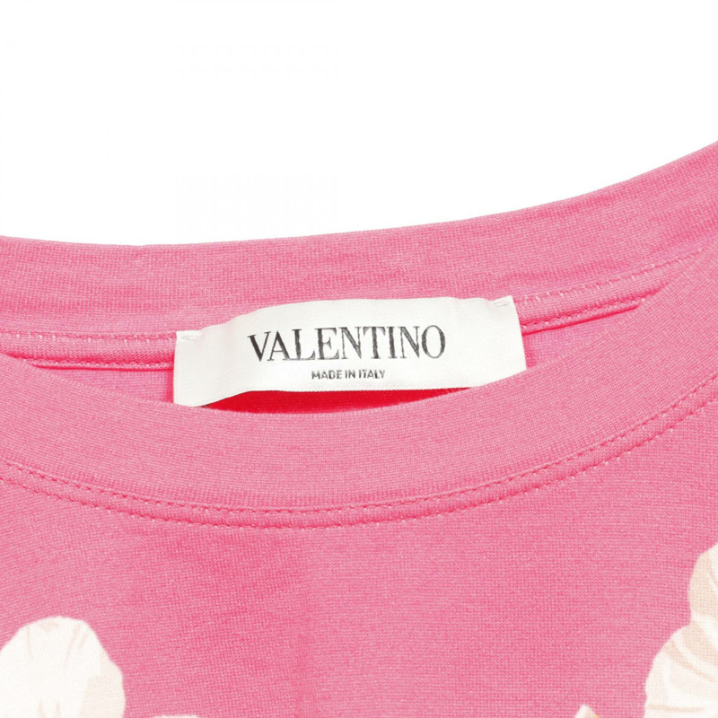 Valentino 棉質T卹上衣,粉紅多色花卉圖案,二手女款S碼-2