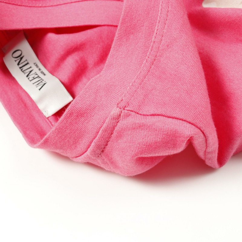 Valentino 棉質T卹上衣,粉紅多色花卉圖案,二手女款S碼-5