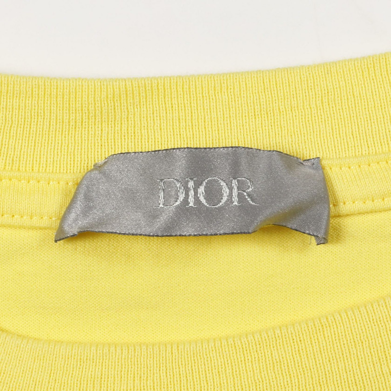 Christian Dior × PETER DOIG 聯名款 T 卹,短袖純棉,黃色,二手男款,M 碼-2