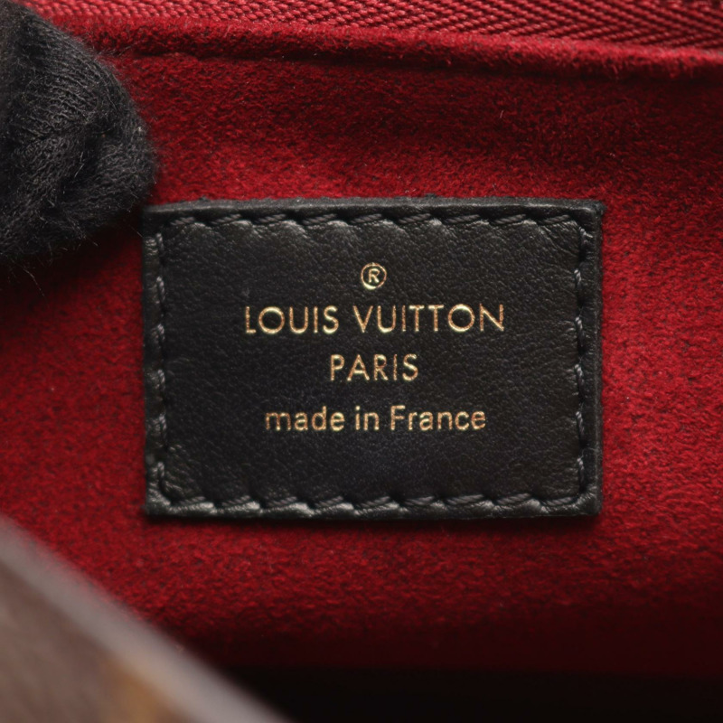LOUIS VUITTON Passy 單肩包 M45592 Monogram 帆布皮革棕色黑色二手-3