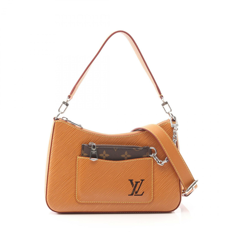 LOUIS VUITTON Marelle 單肩包 M80794 Epi 皮革棕色二手女士 LV-0