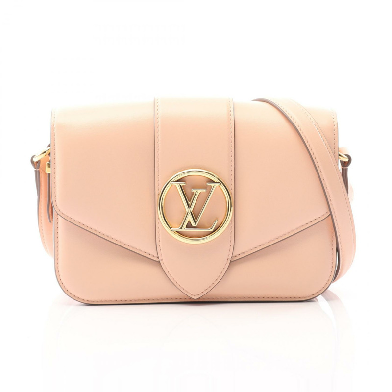 LOUIS VUITTON Pont Neuf 單肩包 M57325 小牛皮 皮革 粉紅色 二手 女士 LV-0