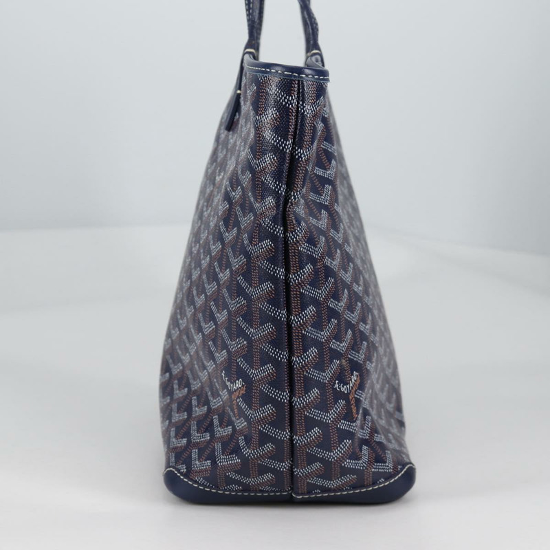 【日本直送】GOYARD 人字形 Artois PM 手提包 PVC 皮革 藍色 正品 BA5176M-2