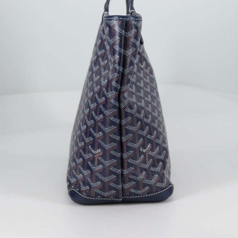 【日本直送】GOYARD 人字形 Artois PM 手提包 PVC 皮革 藍色 正品 BA5176M-3