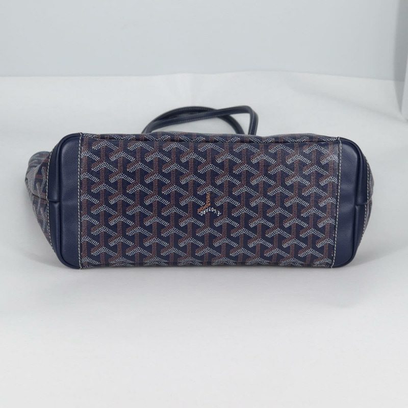 【日本直送】GOYARD 人字形 Artois PM 手提包 PVC 皮革 藍色 正品 BA5176M-4