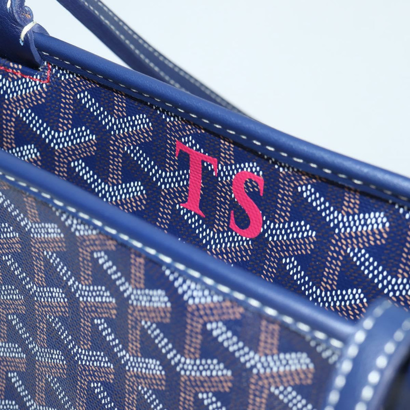 【日本直送】GOYARD 人字形 Artois PM 手提包 PVC 皮革 藍色 正品 BA5176M-6
