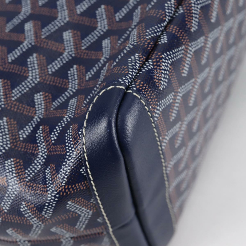【日本直送】GOYARD 人字形 Artois PM 手提包 PVC 皮革 藍色 正品 BA5176M-9