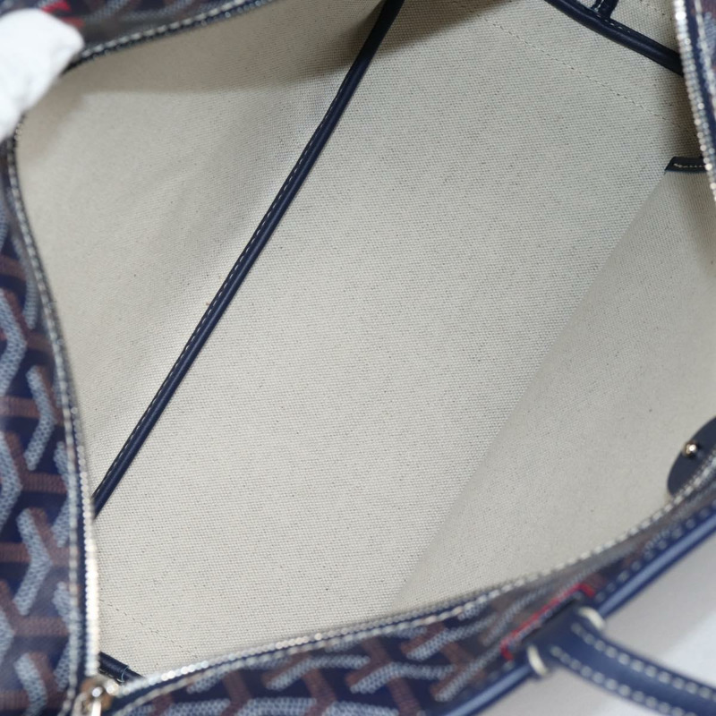 【日本直送】GOYARD 人字形 Artois PM 手提包 PVC 皮革 藍色 正品 BA5176M-10