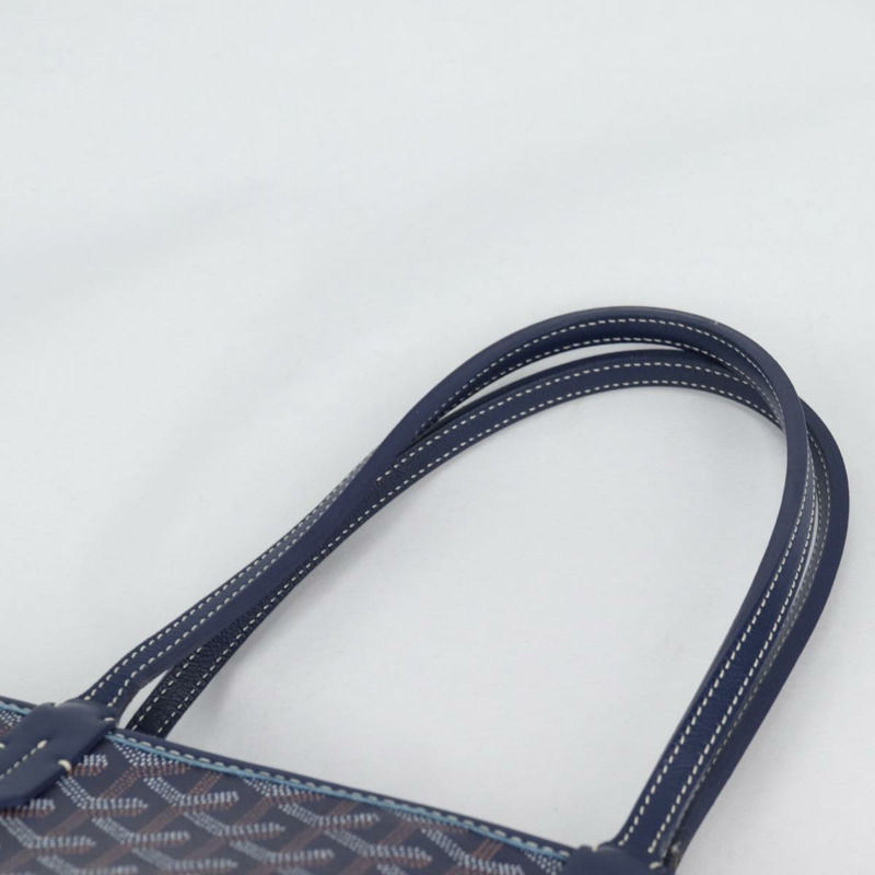 【日本直送】GOYARD 人字形 Artois PM 手提包 PVC 皮革 藍色 正品 BA5176M-13
