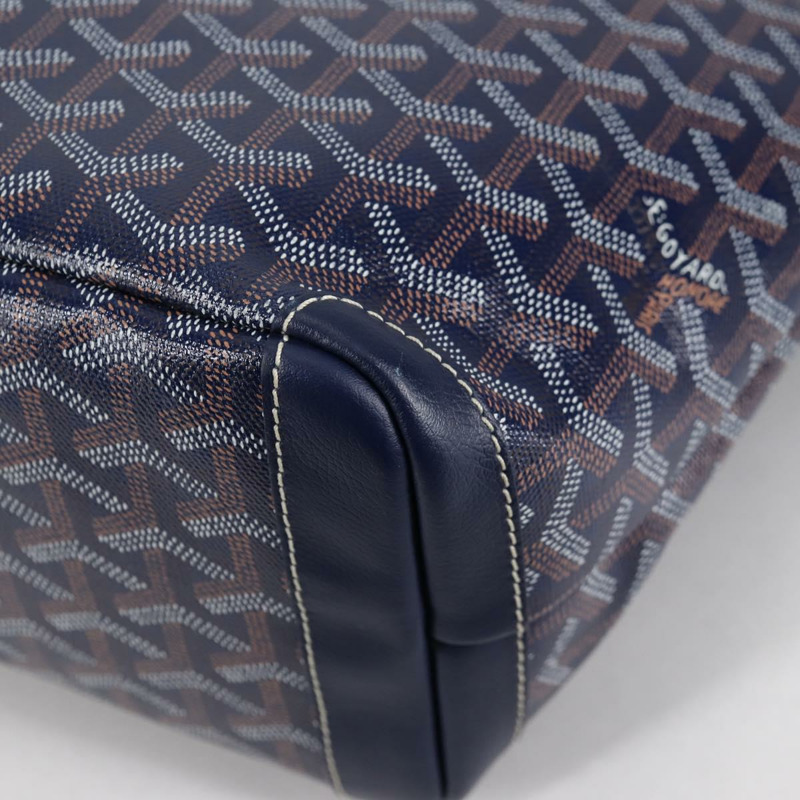 【日本直送】GOYARD 人字形 Artois PM 手提包 PVC 皮革 藍色 正品 BA5176M-14
