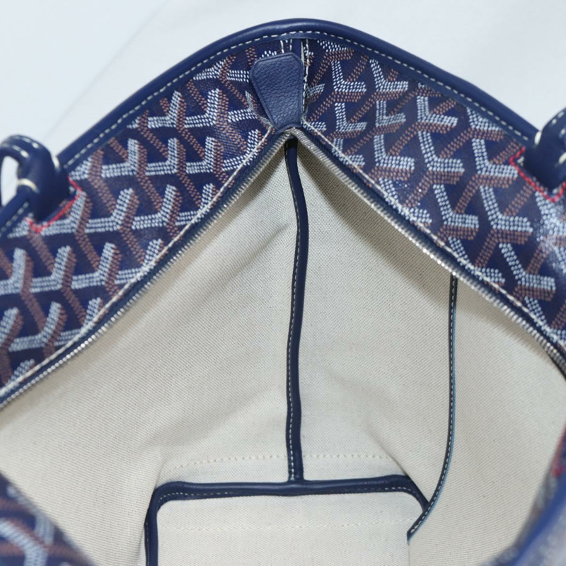 【日本直送】GOYARD 人字形 Artois PM 手提包 PVC 皮革 藍色 正品 BA5176M-19