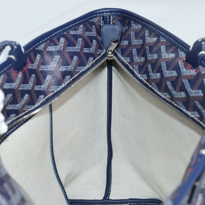 【日本直送】GOYARD 人字形 Artois PM 手提包 PVC 皮革 藍色 正品 BA5176M-20