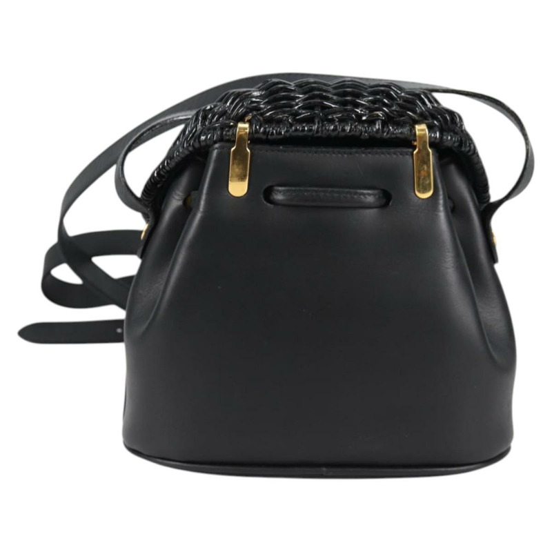 【日本直送】Salvatore Ferragamo Gancini 單肩包 藤條 黑金 正品 141501V-1