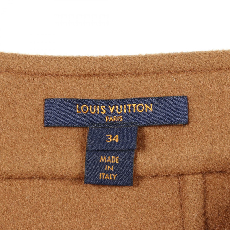 LOUIS VUITTON Monogram 半身裙 RW201W QS3 FISK01 羊毛 棕色 二手 女款 #34-2