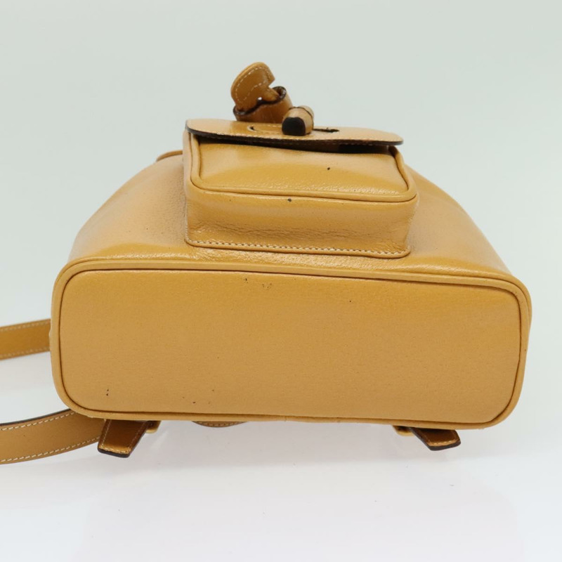 【日本直送】GUCCI 竹節雙肩包 皮革 米色 金色 003 2034 0030 正品 ep10604-4