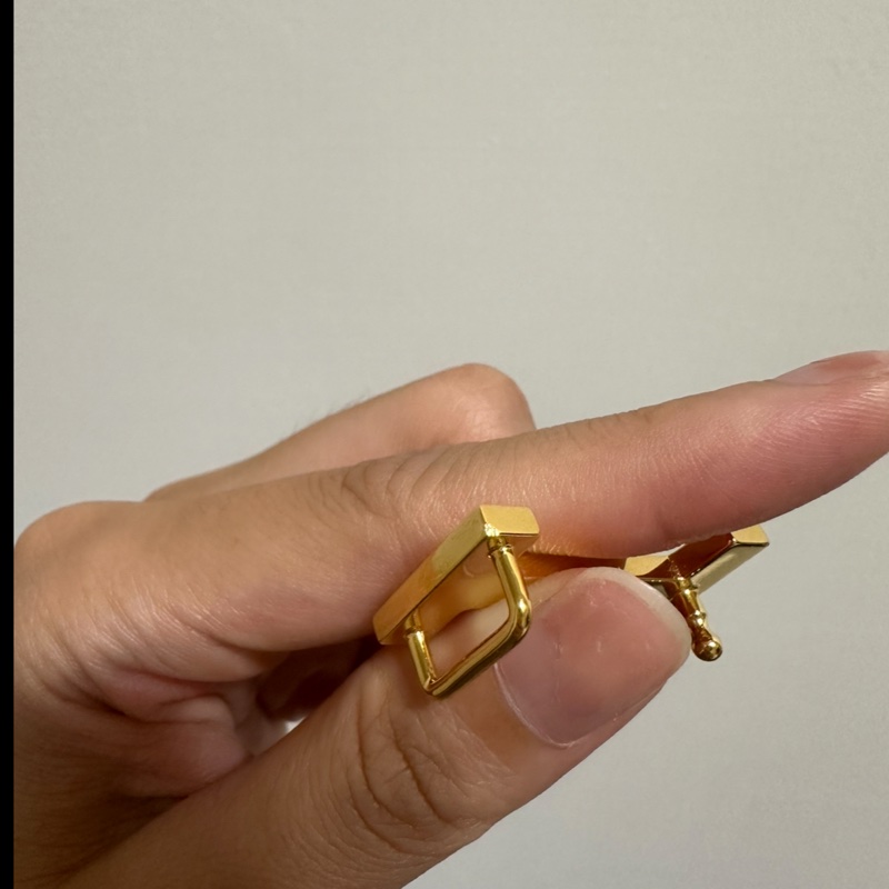 Hermes 皮帶 70cm 金棕 黑 配金扣 二手用一次-10