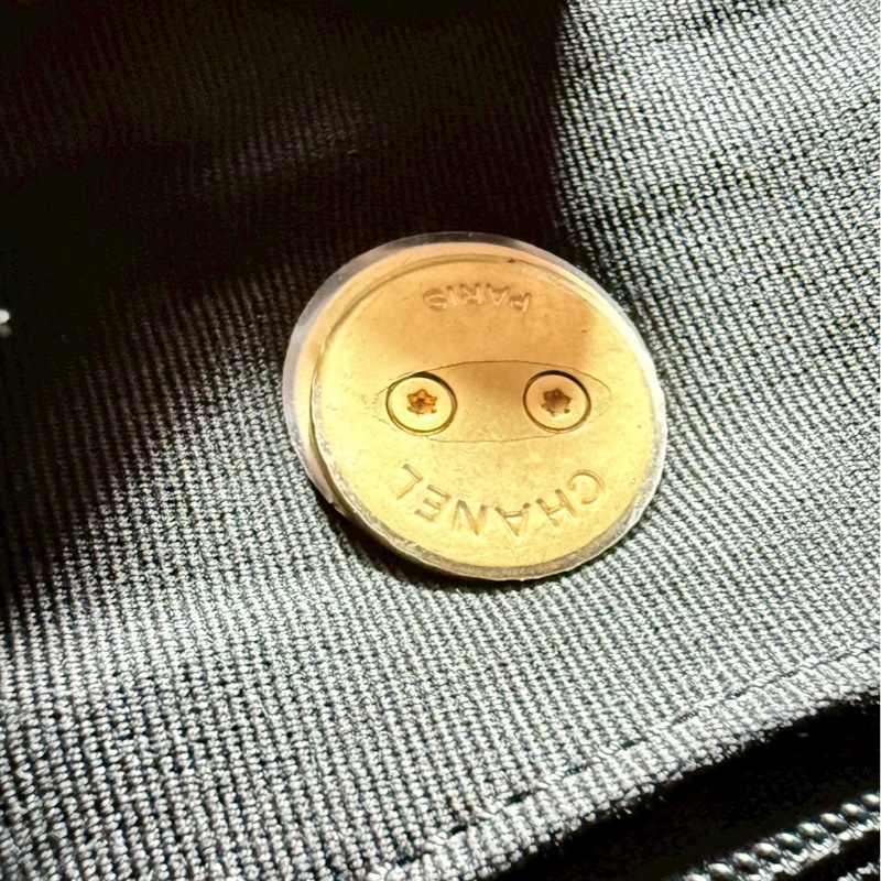 Chanel 25A保齡球包 黑金荔枝牛 晶片款 全新品-14