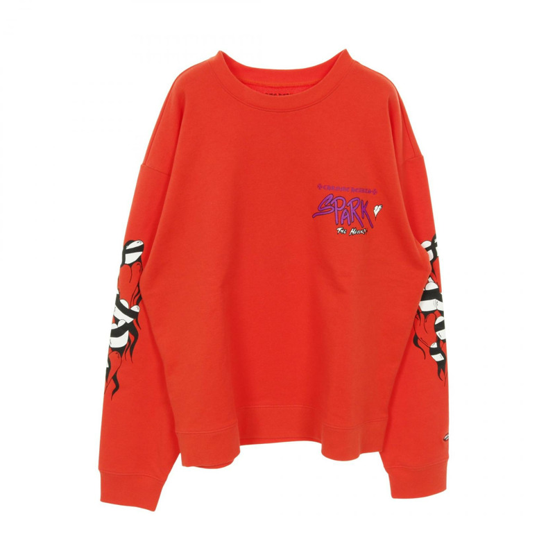 CHROME HEARTS 克羅心 × MATTY BOY SPARK THE HEART SWTSHRT 運動衫棉 橘色 多色 二手 男裝-0