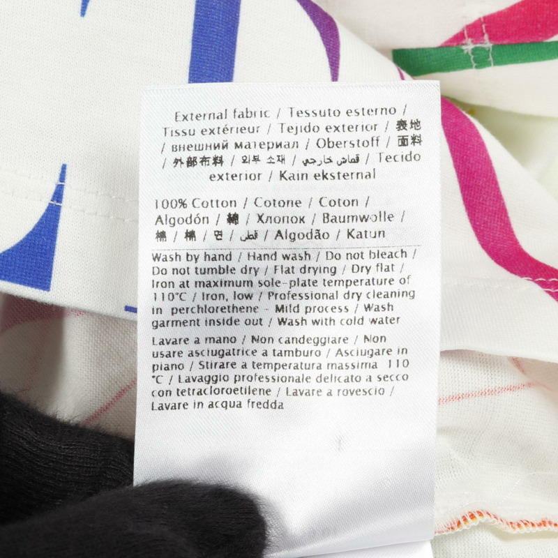 Valentino VLTN 彩虹漸層 logo T 卹 - 純棉 白色 多色 二手 男款-3