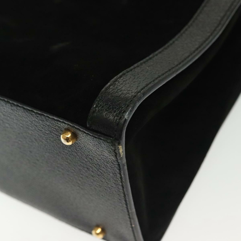 【日本直送】GUCCI 竹節手提包 絨面革 黑色 金色 002 1186 0260 正品 ep10379-7