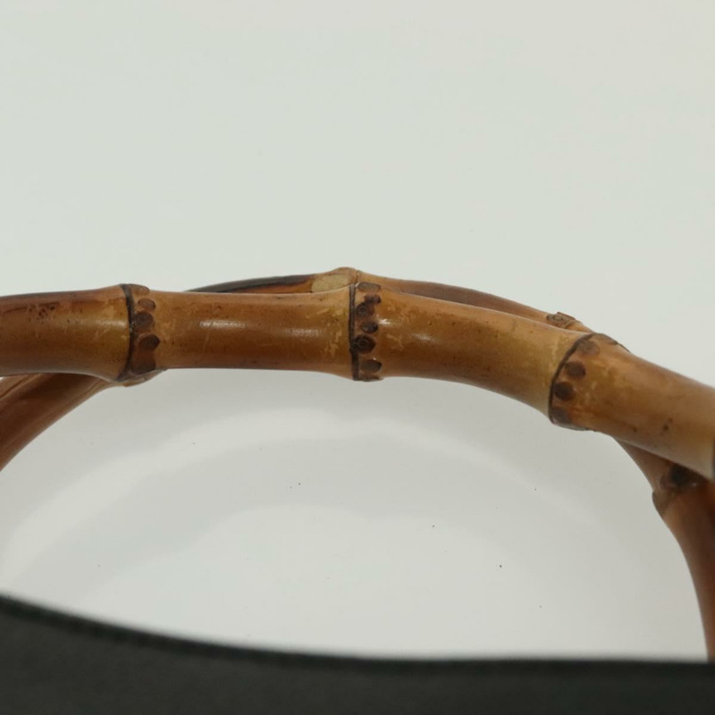 【日本直送】GUCCI 竹節手提包 絨面革 黑色 金色 002 1186 0260 正品 ep10379-13