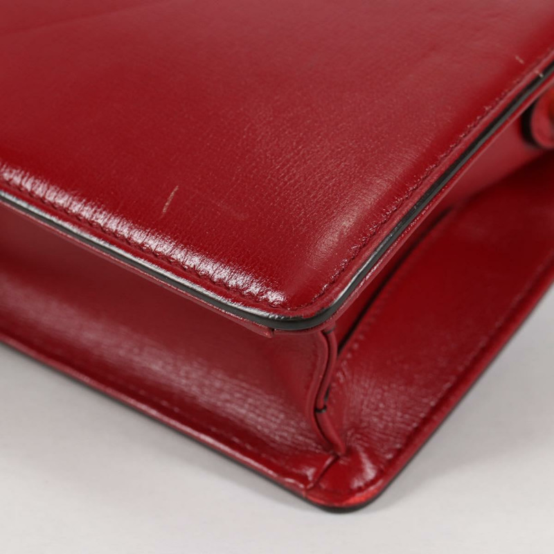 【日本直送】GUCCI GG Marmont 單肩包 皮革 紅色 金色 589474 正品 BA5558V-16