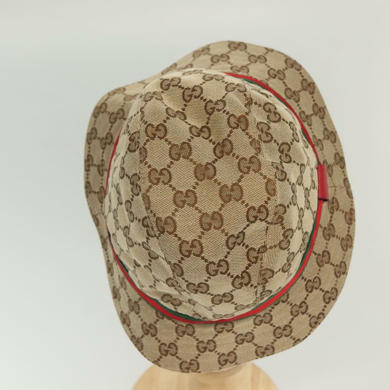 【日本直送】GUCCI GG 帆布織帶雪莉線帽 M 米色紅綠 411790 正品 yk19494-5