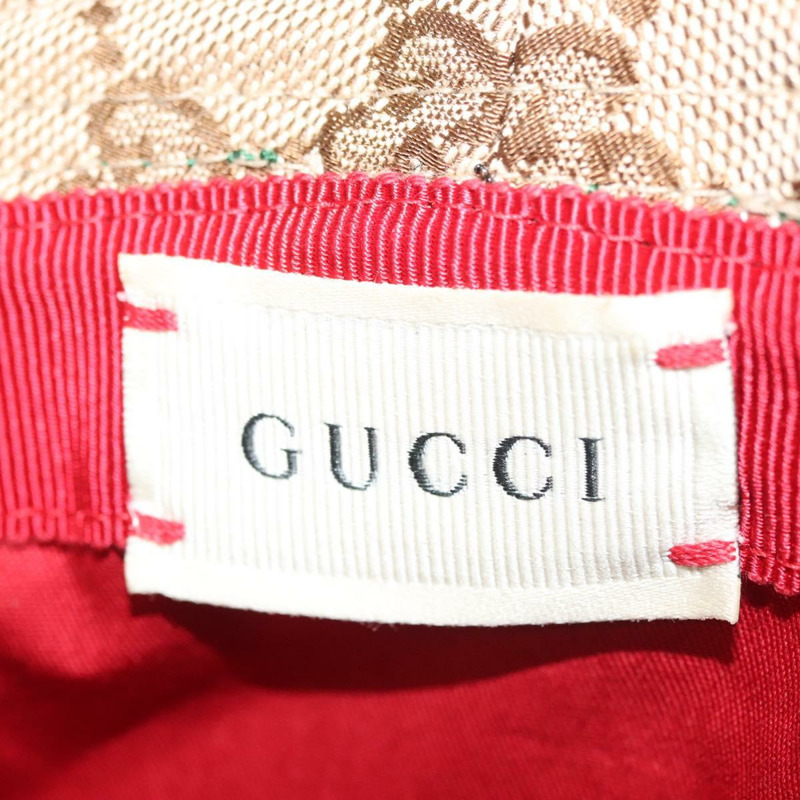 【日本直送】GUCCI GG 帆布織帶雪莉線帽 M 米色紅綠 411790 正品 yk19494-13