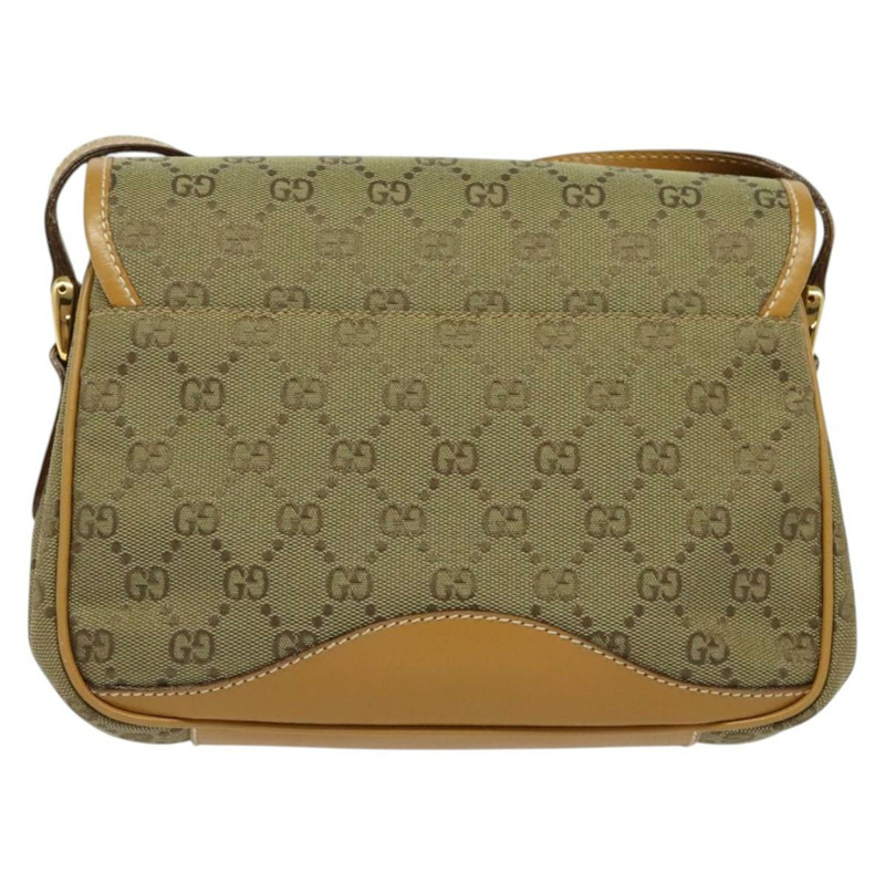 【日本直送】GUCCI GG 帆布肩背包 米色金色 正品 bs29069-1