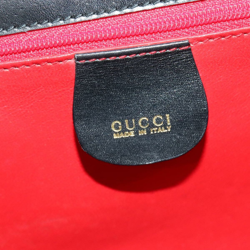 【日本直送】GUCCI 鏈條單肩包 皮革 黑金 004 406 0473 正品 ep10895-16