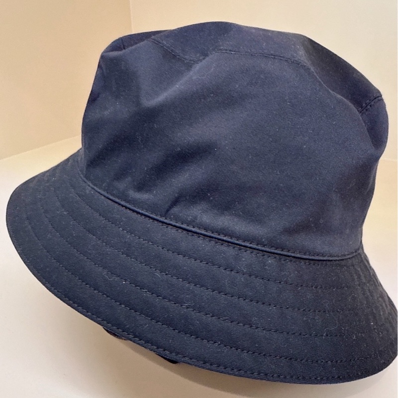 HERMES 黑底海馬刺繡漁夫帽 59-3