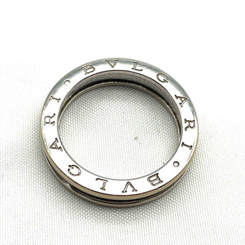 BVLGARI 18K白金B-zero1 1 Band戒指#60-0