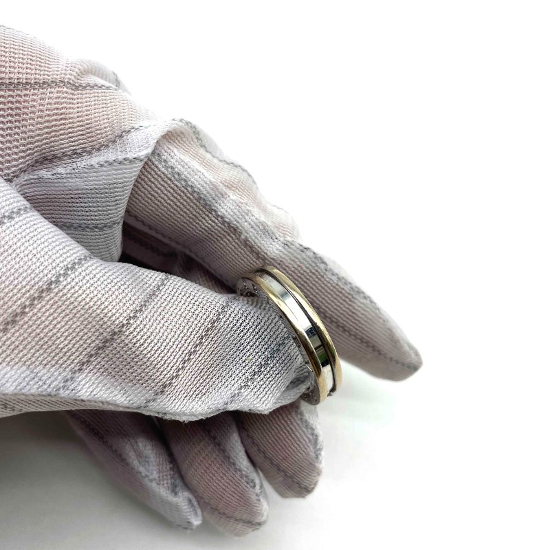 BVLGARI 18K白金B-zero1 1 Band戒指#60-4