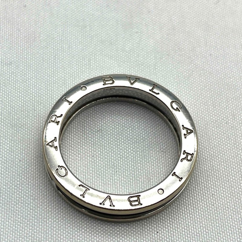 BVLGARI 18K白金B-zero1 1 Band戒指#60-6
