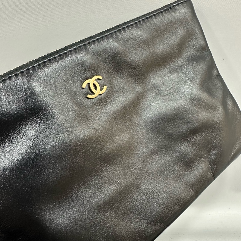 chanel AS3260 黑羊皮金釦肩背包 22 bag 小號-61