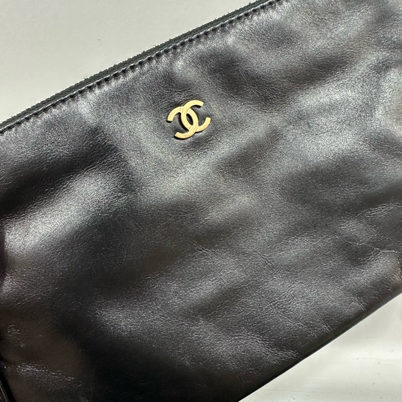 chanel AS3260 黑羊皮金釦肩背包 22 bag 小號-62