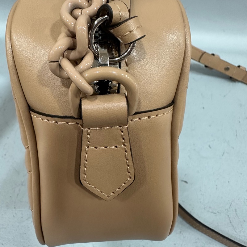 Gucci 447632 奶茶色牛皮marmont GG 相機包-15