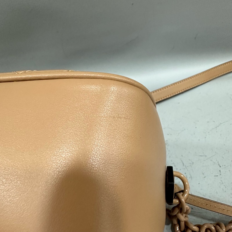 Gucci 447632 奶茶色牛皮marmont GG 相機包-29