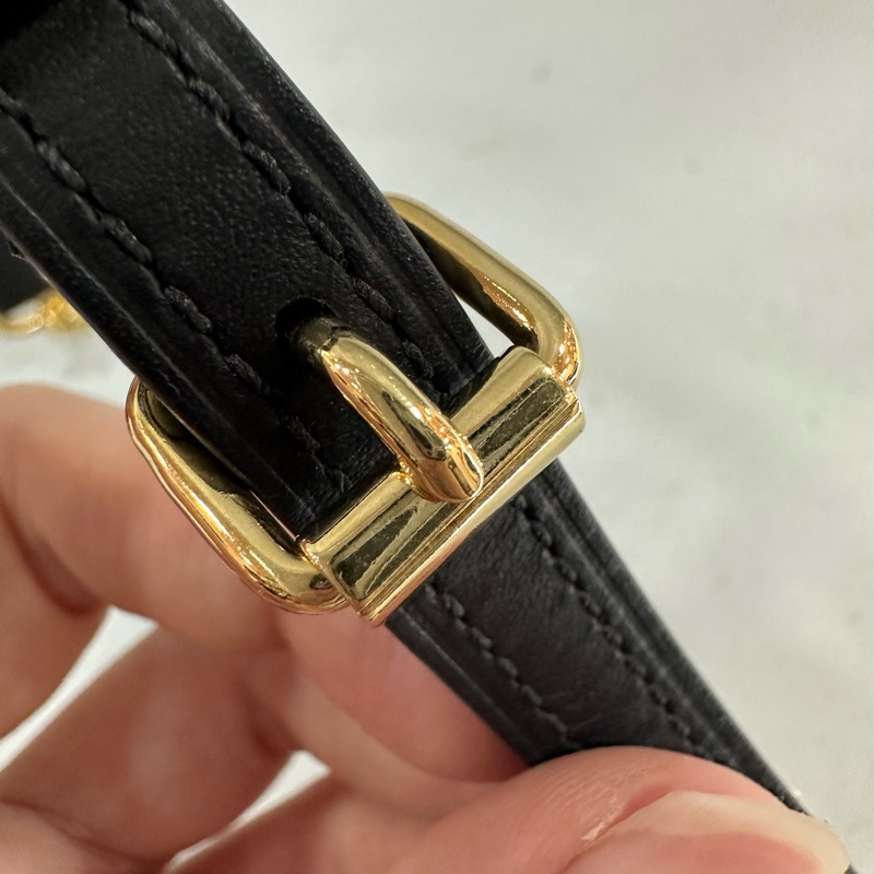 LV M43596 老花雙拼色金釦斜背包 trunk Clutch-37