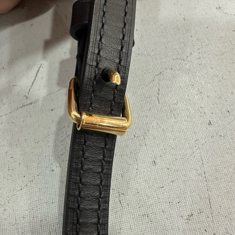LV M43596 老花雙拼色金釦斜背包 trunk Clutch-44