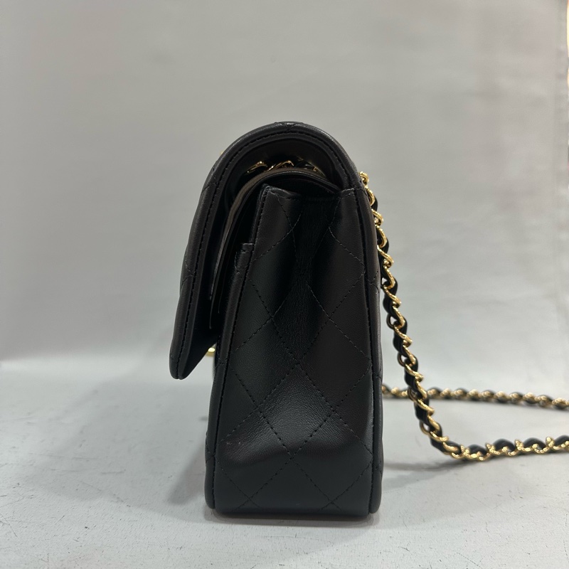 Chanel A01112 黑羊皮金釦 Coco CF 25-1
